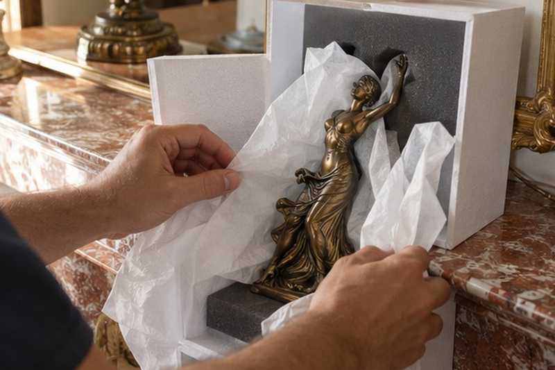 Statuette nichée dans la mousse