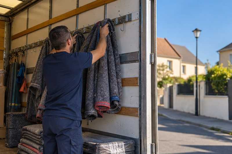 Couvertures prêtes dans le camion, Saint-Mammès