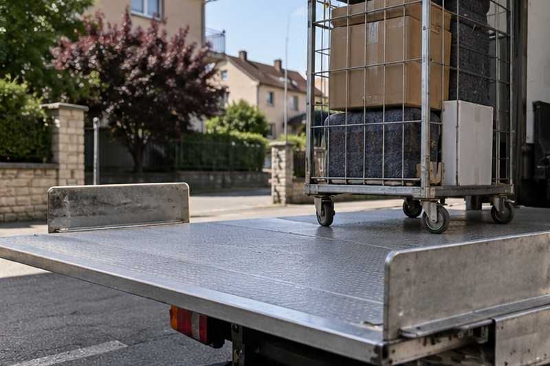 Butées relevées sur le hayon : chantier Rue Alfred Pierrard