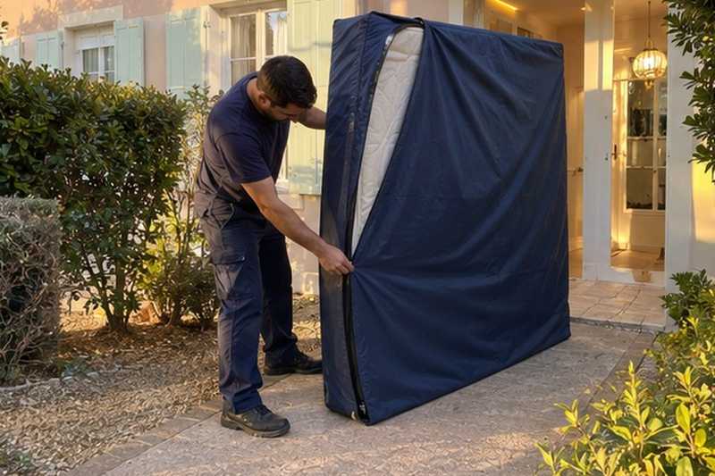 Sommier sous housse zippée