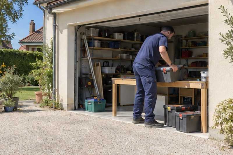 Garage de pavillon vidé : chantier Rue Ambroise Pare
