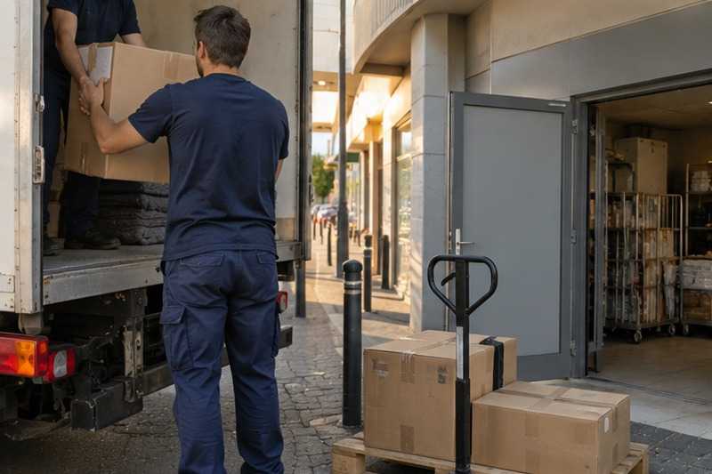 Quai de livraison emprunté : chantier Rue Curie