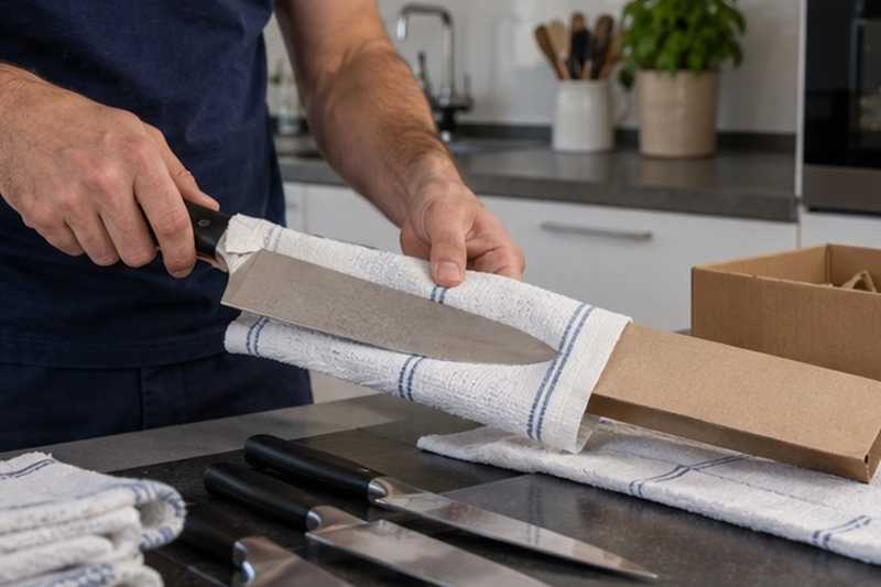 Couteaux sous fourreau de carton