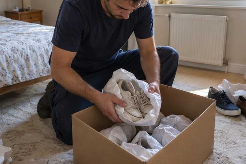 Chaussures emballées par paires
