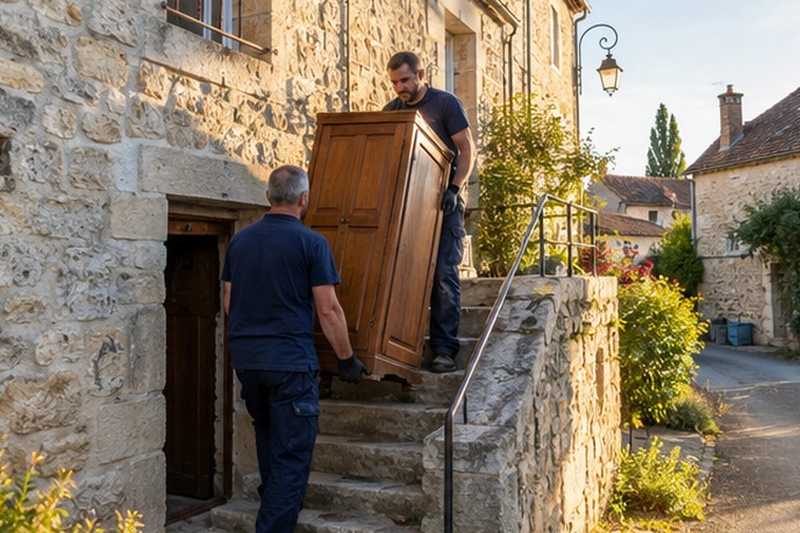Sortie par la porte de cave extérieure : chantier Rue de l’Orme à Ragout