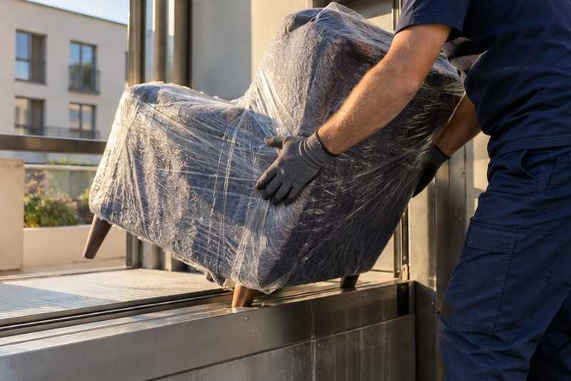 Fauteuil basculé pour la cabine : chantier Rue de Gouvernes