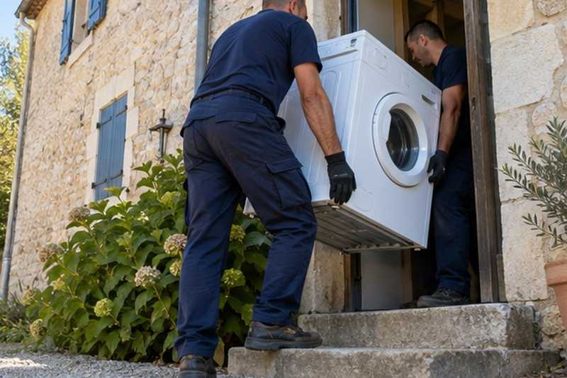 Lave-linge passé par la porte arrière : chantier Rue de la Marnière