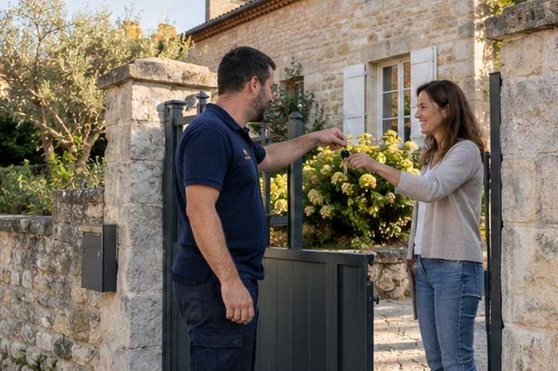 Remise des clés en fin de chantier : chantier Rue Bartholdi