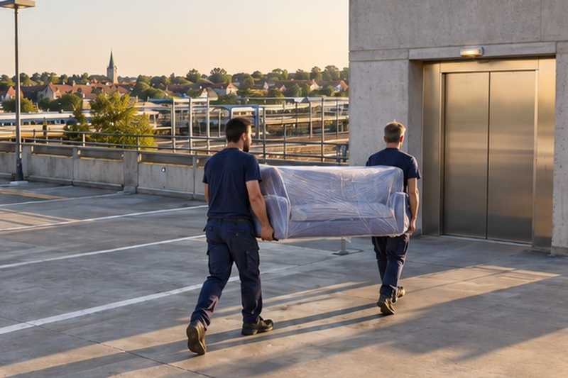 Toit d’un parking près de la gare : chantier Rue Alexandre Ribot