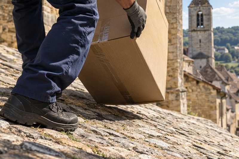 Appuis assurés sur des pavés en pente : chantier Rue de l’Église
