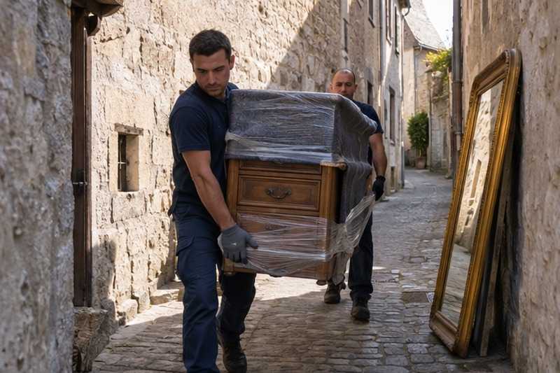 Ruelle à peine plus large qu’un utilitaire : chantier Rue Alain Gerbault