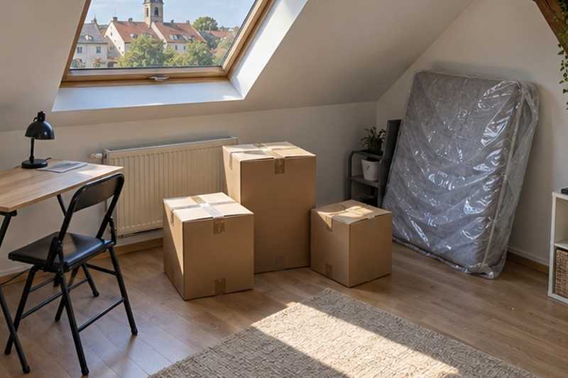 Studio sous les toits à vider