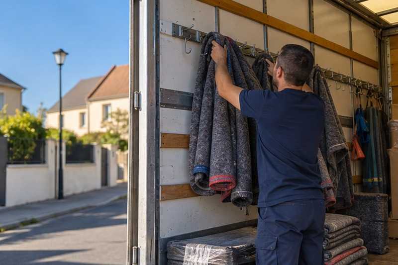 Couvertures prêtes dans le camion, Servon
