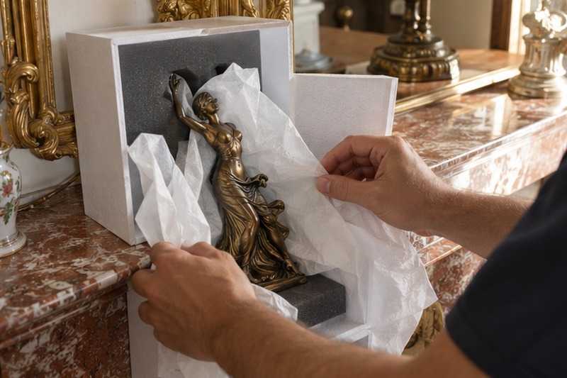 Statuette nichée dans la mousse