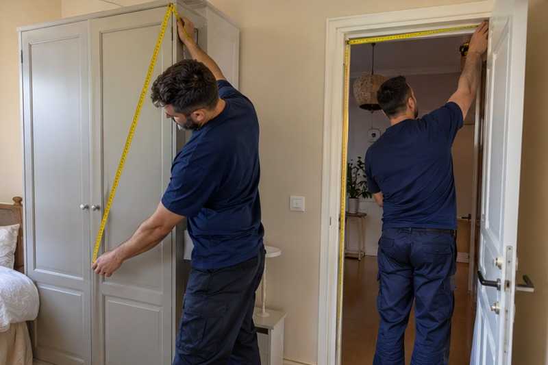 Mesure de la diagonale d’une armoire : chantier Rue de Cordon et Meillant