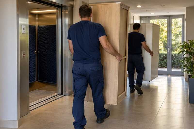 Éléments d’armoire sortis de la cabine : chantier Rue Baptiste l’Arpenteur
