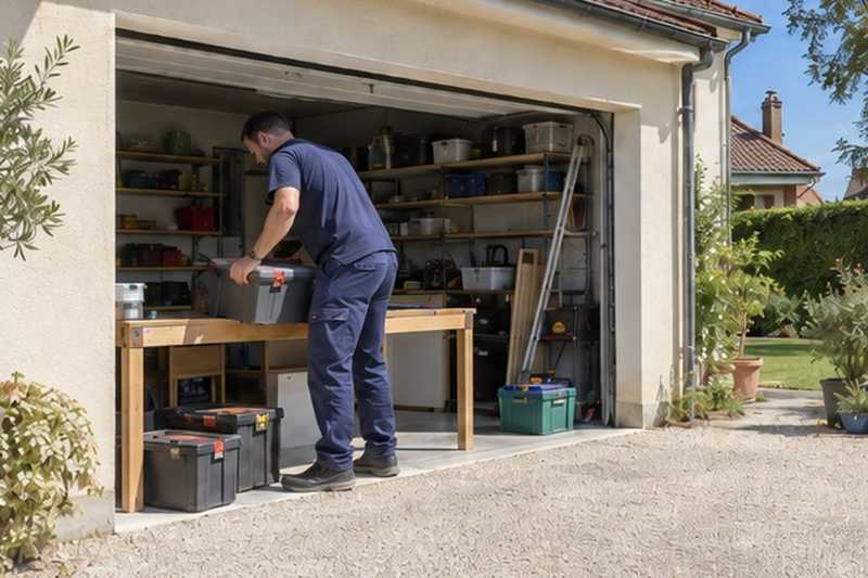 Garage de pavillon vidé : chantier Rue Briante