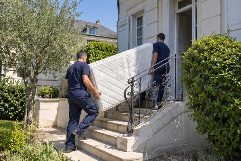 Matelas monté au rez-de-chaussée surélevé : chantier Rue Albert Lebrun