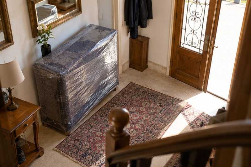 Buffet laqué emmailloté : chantier Rue Albert Poirier