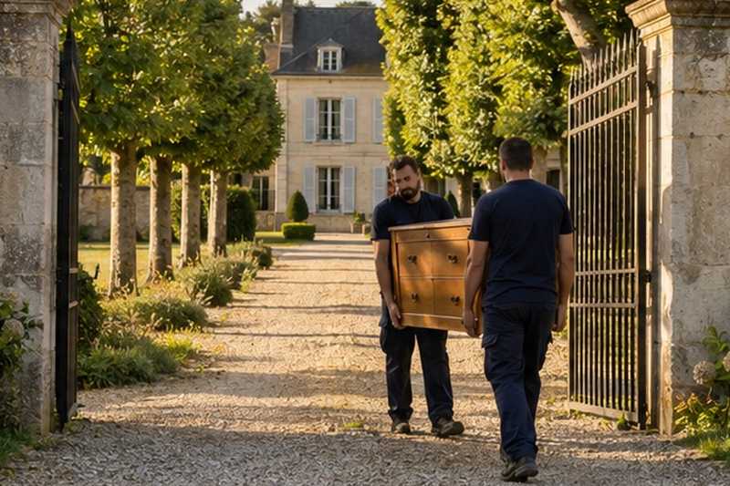 Longue allée de tilleuls : chantier Rue Camille Saint-Saëns