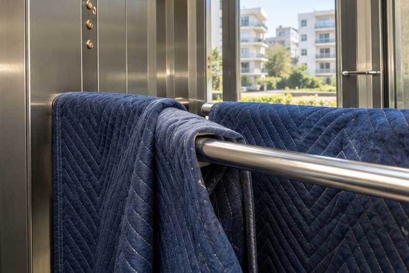 Main courante et miroir protégés : chantier Rue Aldebaran