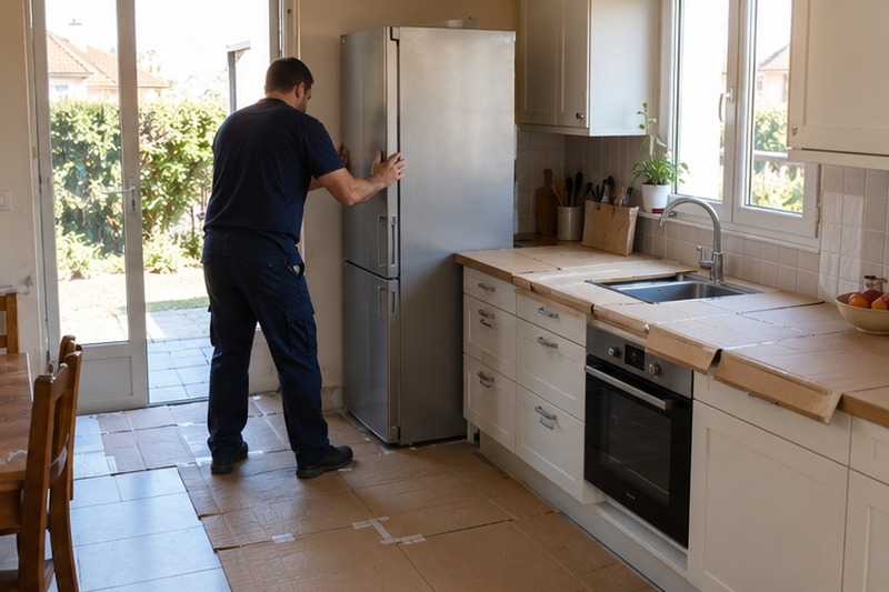 Cuisine protégée avant le frigo