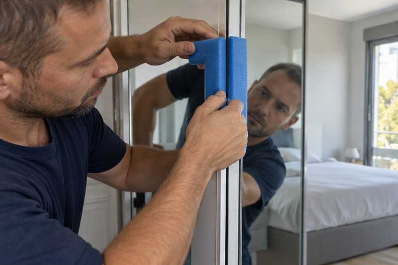 Coin de miroir protégé : chantier Rue de l’Orée du Parc
