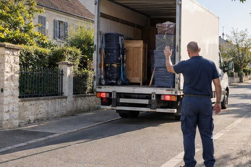 Camion guidé en marche arrière