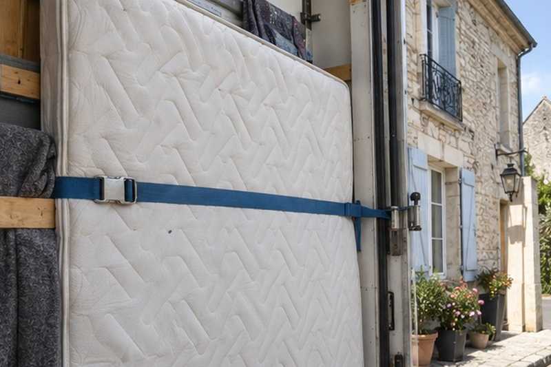 Matelas plaqué contre la paroi