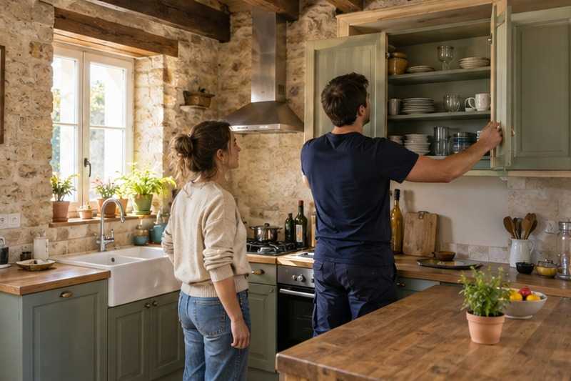 Tour des placards avec la cliente
