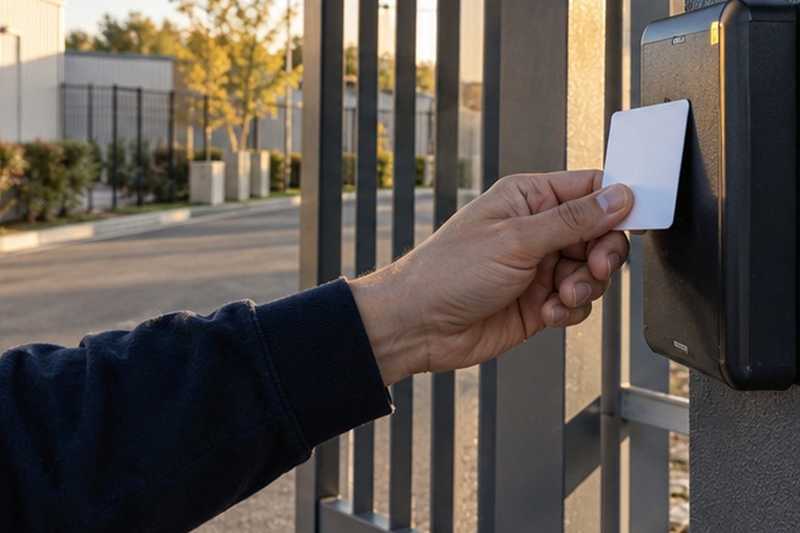 Accès par badge au site de stockage