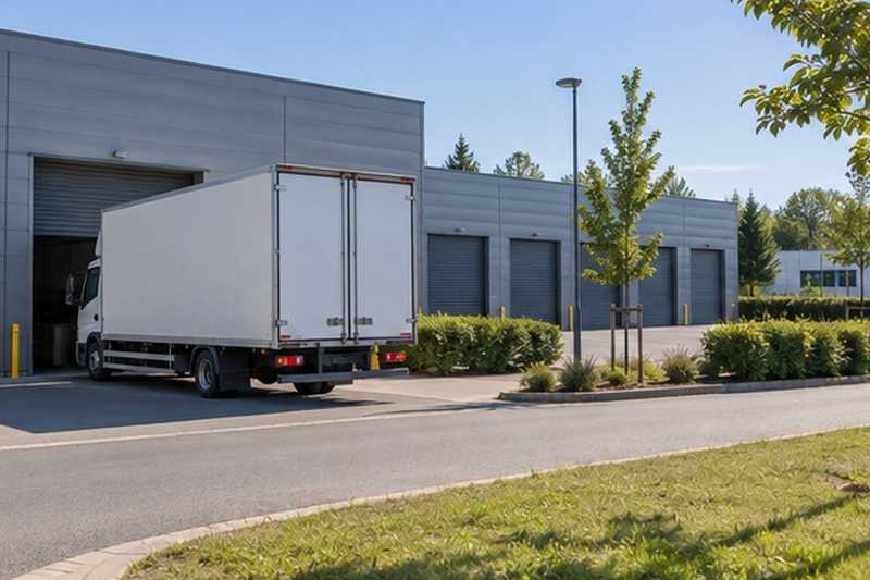 Entrepôt de stockage en zone d’activités