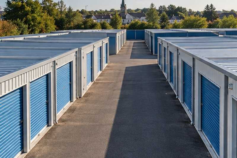 Vue d’ensemble d’un centre de stockage : chantier Rue Laurent Mermet