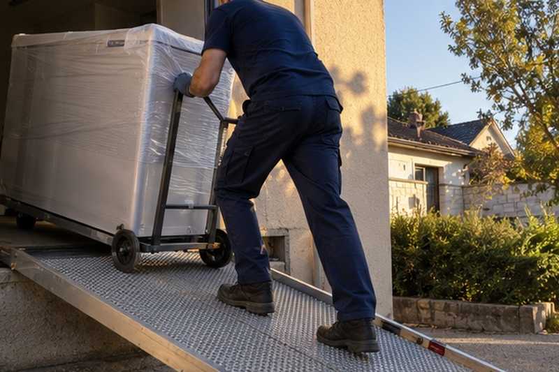 Congélateur monté dans un box