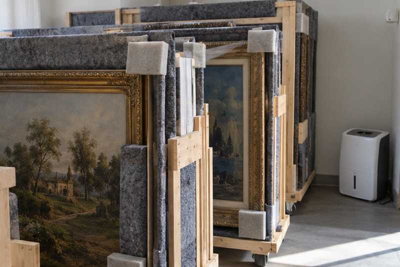 Réserve tempérée pour les tableaux : chantier Rue Capitaine Bernard de Poret