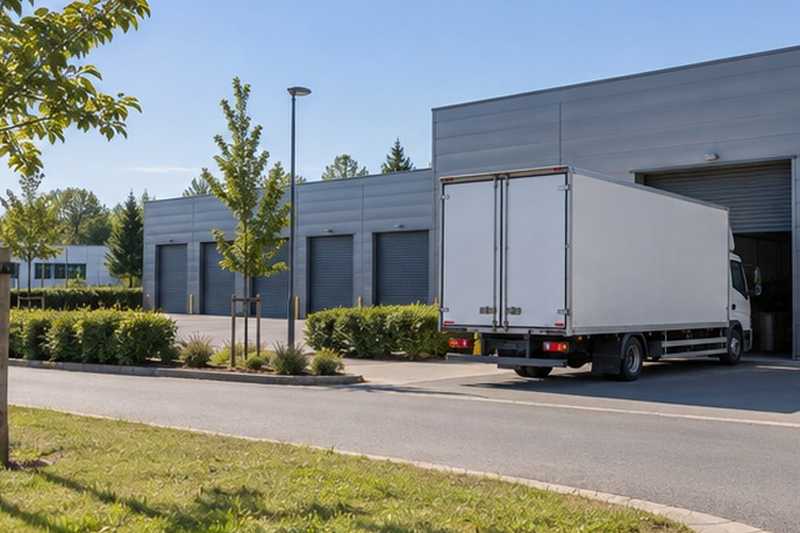 Entrepôt de stockage en zone d’activités