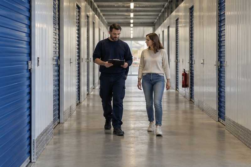 Visite du box avec le client, Lagny-sur-Marne