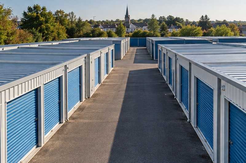 Vue d’ensemble d’un centre de stockage : chantier Rue Abélard