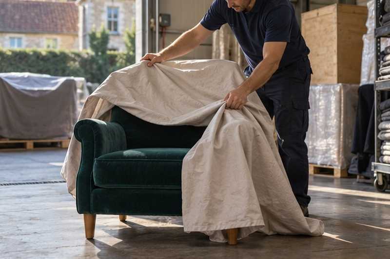 Fauteuil en velours sous housse respirante