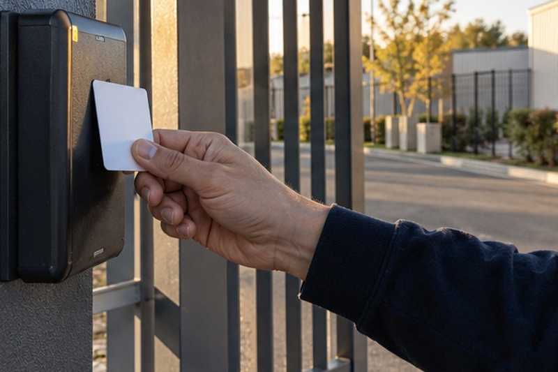 Accès par badge au site de stockage