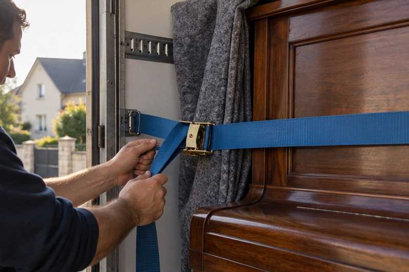 Piano arrimé contre la paroi : chantier Rue Albert Frédéric Theisz