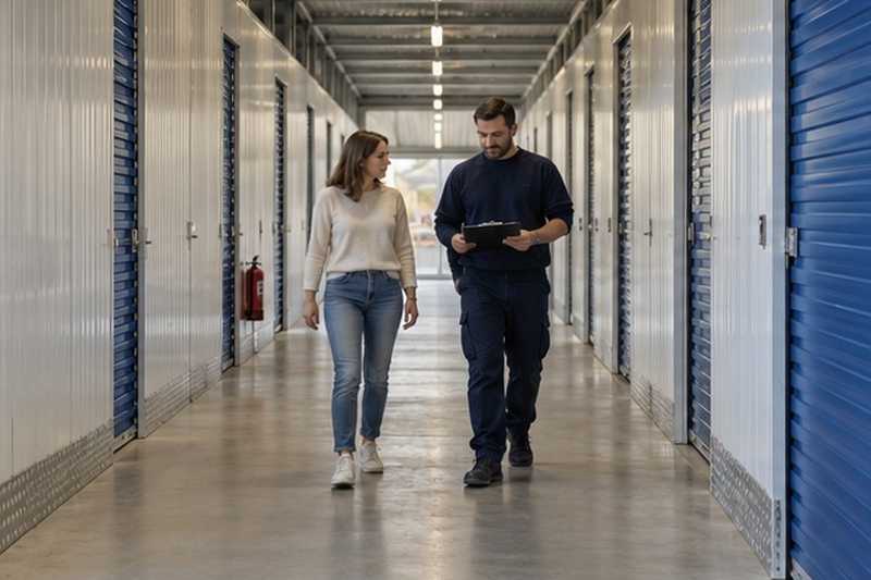 Visite du box avec le client, Savigny-le-Temple