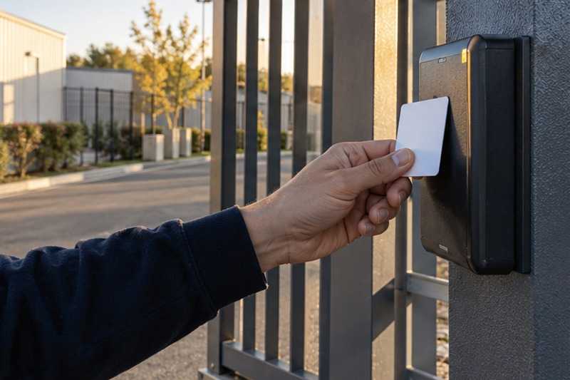 Accès par badge au site de stockage : chantier Rue Anne Frank