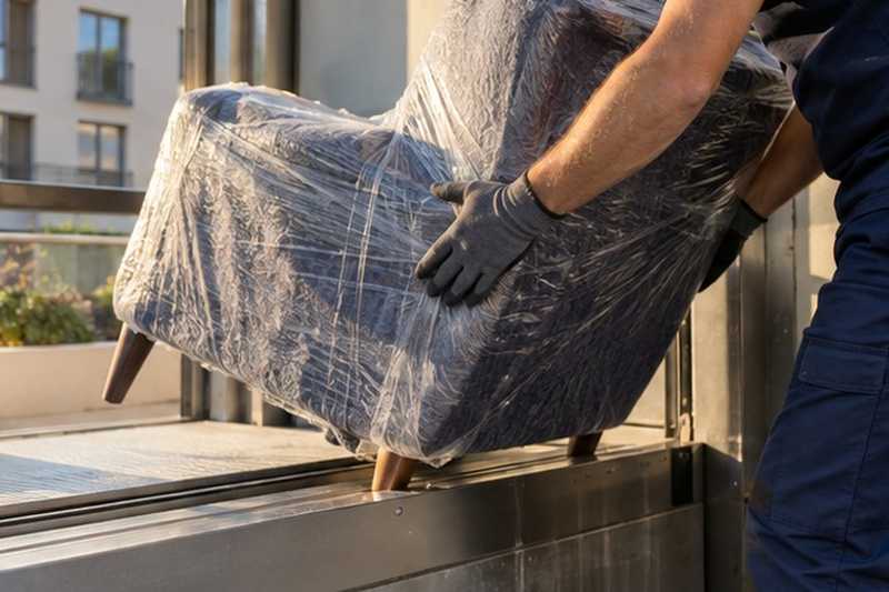 Fauteuil basculé pour la cabine : chantier Rue Aristide Maillol
