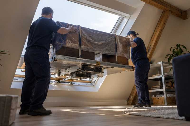 Bureau entré par la fenêtre de toit, Champs-sur-Marne