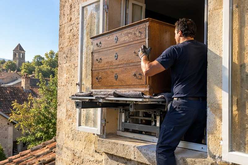 Fenêtre déposée pour recevoir un coffre