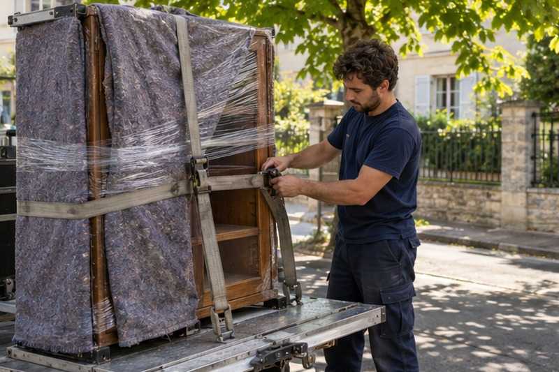 Bibliothèque détachée en bas de l’échelle : chantier Rue Antoine Lavoisier