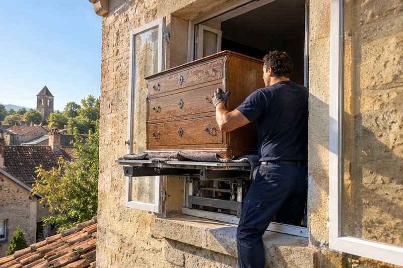 Fenêtre déposée pour recevoir un coffre : chantier Rue Antonio Vivaldi