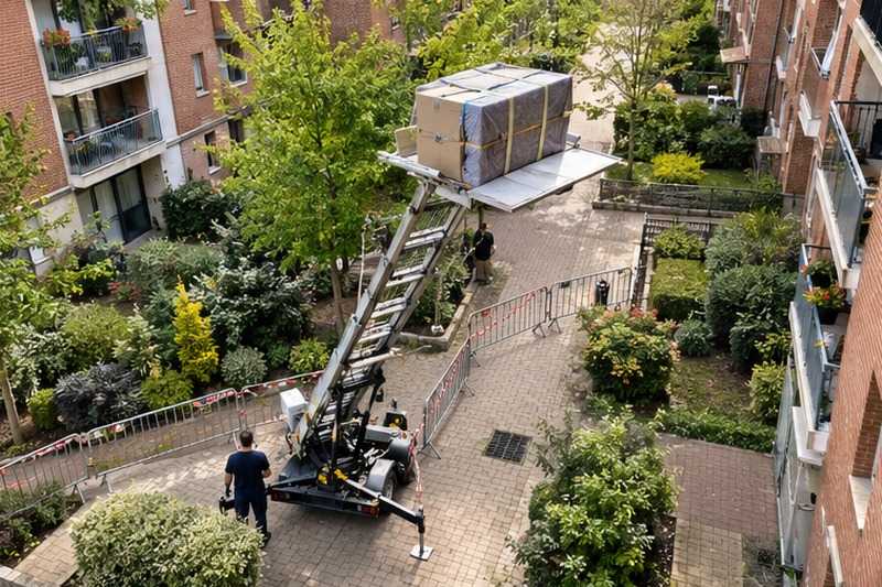 Cheminement des piétons préservé : chantier Rue Alfred de Musset
