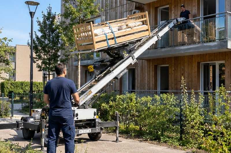 Lit superposé descendu par l’extérieur : chantier Rue Descartes